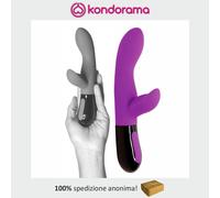 Vibratore donna rabbit doppia stimolazione punto G e clitoride in silicone USB