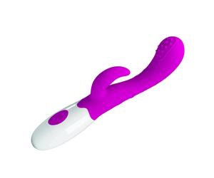 Vibratore Donna Rabbit Doppio Stimolatore Vaginale Punto G con 2 Motori Silicone