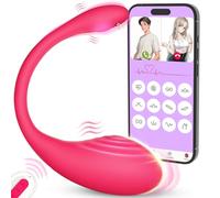 Vibratore Donna Sex Toys,Vibratore Portatile a 10 Modalità conTelecomando Bluetooth, Vibratore in Silicone App Control, Punto G Dildo Anale Vibratori per Coppia Sex Toy