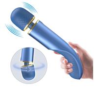 Vibratore Donna Vaginale Stimolante Wand Testa Flessibile Impermeabile Small Blu
