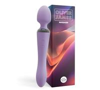 Vibratore Doppio di Oliver James - Wand Massaggiante e Dildo Vibrante con 10 Modalità di Piacere, in Silicone Resistente all’Acqua, Giocattoli Sessuali per Coppie e Donne (Lilla Pastello)