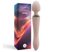 Vibratore Doppio di Oliver James - Wand Massaggiante e Dildo Vibrante con 10 Modalità di Piacere, in Silicone Resistente all’Acqua, Giocattoli Sessuali per Coppie e Donne (Rose Pastello)
