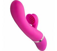 Vibratore doppio fallo vaginale con stimolatore clitoride punto g dildo vibrante