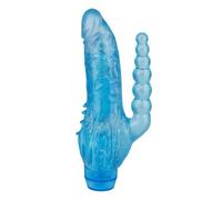 VIBRATORE DOPPIO JELLY Crystal Cox con fallo anale