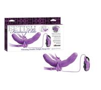 Vibratore doppio penetrazione vaginale anale in silicone fallo dildo realistico