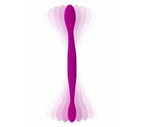 Vibratore doppio ricaricabile dildo vaginale anale fallo in silicone realistico