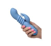 Vibratore doppio vaginale clitoride dildo rabbit fallo liscio vibrante morbido