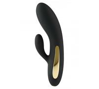 Vibratore doppio vaginale clitoride in silicone fallo liscio rabbit vibrante sex