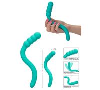 Vibratore doppio vaginale stimolatore vibrante anale in silicone dildo a sfere