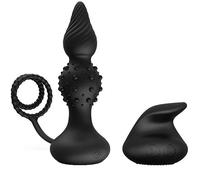 vibratore Giocattoli del sesso Anello del cazzo Vibratore Per Erezione maschile Miglioramento dell'eiaculazione ritardata Vibratore della spina anale (con telecomando, Cina)