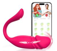 Vibratore Giocattoli sessuali per adulti App telecomando G Spot Vibratori a lunga distanza Vibratore di uovo Bluetooth wireless ricaricabile indossabile per coppie femminili