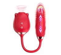 Vibratore Giocattolo del sesso del vibratore del clitoride del masturbatore del capezzolo del punto G telescopico che lecca la lingua Per Donne