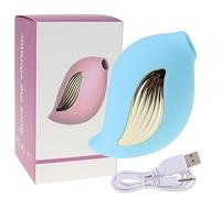 vibratore Giocattolo del sesso del vibratore potente a forma di uccello Per Donne 2 in 1 Masturbatore del capezzolo del clitoride Giocattoli del sesso dell'orgasmo rapido (blu con scatola)