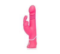 Vibratore Rabbit Ricaricabile con Funzione di Spinta e Stimolatore Clitorideo (rosa)