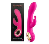 Vibratore Hugbox Rabbit Effetto Calore 50 Programmi Silicone Flessibile Impermeabile