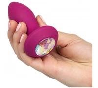 Vibratore in silicone con pietra anal butt plug dilatatore vibrante dildo maxi