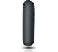 Vibratore in silicone, mini vibratore portatile e silenzioso, vibratore massaggiante compatto, con 10 livelli di intensità regolabili e velocità regolabile, colore nero, impermeabile.