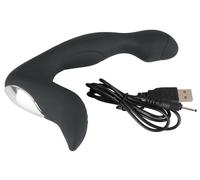 vibratore in silicone nero ricaricabile vibro massaggiatore per prostata uomo