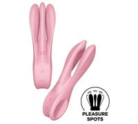Vibratore in silicone triplo dildo vibrante rabbit vagina clitoride Threesome 1