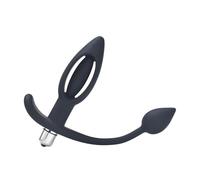 Vibratore indossabile a doppia zona da donna, silicone morbido 2 in 1 | Stimolazione interna ed esterna, ricaricabile USB, alimentazione a batteria, controllo manuale(10 modes black)