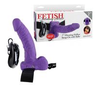 vibratore indossabile fallo con telecomando pene finto vibrante strap on purple