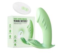 vibratore Indossabile Mutandine G Spot Vibratore clitorideo Telecomando Invisibile Mutandine vibranti Dildo Clitoride Giocattolo del sesso Per Donne(verde, Cina)