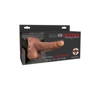 Vibratore indossabile strap on 6inch Hollow Recharge Strap On