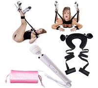 vibratore intim magic wand + dildo costrittivo sadomaso cuscino manette bondage