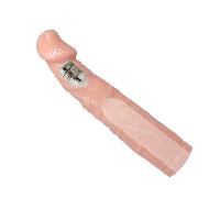 vibratore Manicotto realistico fallo dildo intimo sex toy guaina indossabile