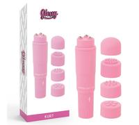 Vibratore Massaggiatore Poket 4 testine Dildo Stimolatore Vagina Clitoride