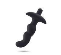 Vibratore Massaggiatore Prostatico Black Twist Anale Vibrante Dildo Plug Toy