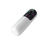 Vibratore massaggiatore telescopico maschile, set da uomo 4 in 1(White)