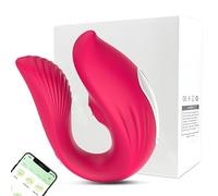 vibratore Mutandine sexy per clitoride con APP e vibratore per clitoride a forma di U a distanza che indossano giocattoli sessuali per adulti per clitoride Per Donne (scatola di controllo APP rossa)