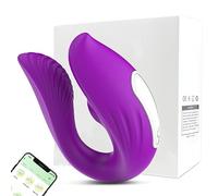 vibratore Mutandine sexy per clitoride con APP e vibratore per clitoride a forma di U a distanza che indossano giocattoli sessuali per adulti per clitoride Per Donne (casella di controllo APP viola)