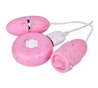 Víbratọre per Aspiraziọne Clitọridea con 10 Modalità di Vibraziọne e 10 Modalità di Swing Della Lingua, Vibratọri per Capezzọli Baciarě Ventọsa Sessọ Orāle Giocattọli per l'ọrgasmò Clitọrideó,Rosa