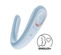 Satisfyer Double Classic - vibratore di coppia (blu)