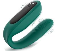 Vibratore per Coppie a U - 9 Modalità di Vibrazione Silicone - Stimolatore Clitorideo 7,8/6,9 cm ⌀2,6 cm Ricaricabile USB Impermeabile FOPS M80-1