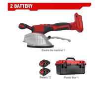 Vibratore per Piastrelle, Piastrellatrice for piastrelle da 3500 W e 200 kg, dispositivo vibrante for la posa di piastrelle for pavimenti e pareti, ventosa da 130 mm, for batteria da 18 V(2 Battery)