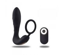 Vibratore per prostata in silicone dildo fallo vibrante anale con anello fallico