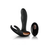 Vibratore per prostata in silicone dildo fallo vibrante anale con anello fallico
