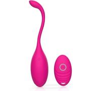 Vibratore per punto G e punto C con telecomando - 10 modalità di vibrazione, design bifacciale, raggio d'azione di 10 metri, realizzato in silicone sicuro per il corpo, ricaricabile tramite USB - rosa