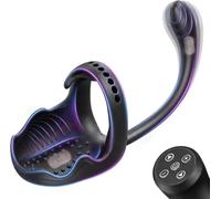 Vibratore per Uomo Anal Plug Analesex Toy con Anello Pene,Vibratoreper Uomo Professionale Prostata Vibratore Dildo Plug Anale Dilatatore Uomo, Stimolatore Prostata per Lui Sex Toys Sessuali per Uomini