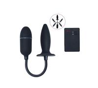 Vibratore plug anale vaginale doppio stimolatore clitoride ovetto vibrante nero