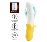 PRETTY LOVE - BANANA GEEK SUPER POWER 7 VIBRAZIONI SU E GIÙ SILICONE NERO