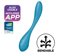 Vibratore punto g multifunzionale Satisfyer g-spot flex 5 multi vibratore blu