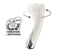 SATISFYER - SPINNING G-SPORT 1 VIBRADOR ROTADOR ROJO - BEIGE