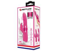 VIBRATORE RABBIT A SPINTA SU E GIU IN SILICONE STIMOLATORE CLITORIDEO VAGINALE