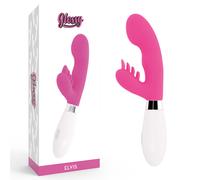 Vibratore Rabbit Bimotore Glossy Elvis - Silicone, 10 Funzioni