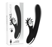 Vibratore Rabbit Black&Silver Vibra Bunny Johnny - Silicone