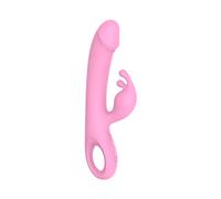 Vibratore Rabbit con Doppia Stimolazione Clitoride e Punto G 10 Modalità Vibrazioni e 10 Intensità Silenzioso Ricaricabile USB Sex Toy per Donna Stimolatore Dildo in Silicone Medicale